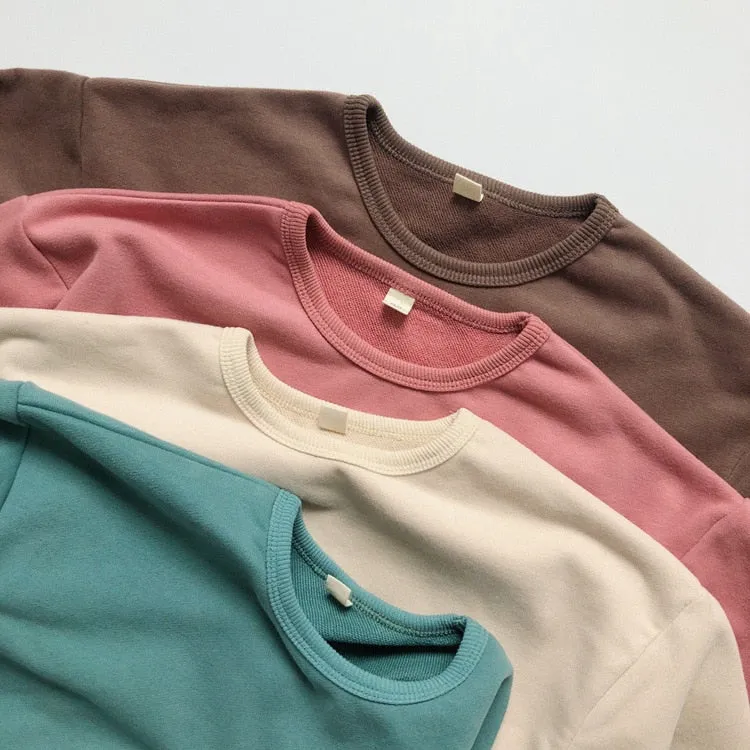 Solid Color Casual Pullover