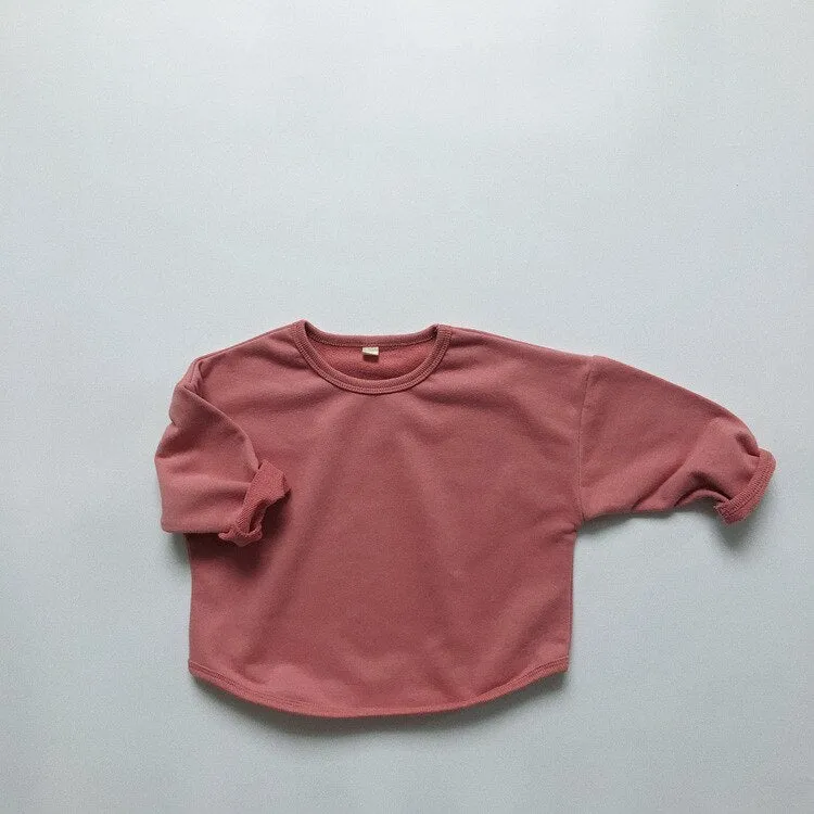 Solid Color Casual Pullover