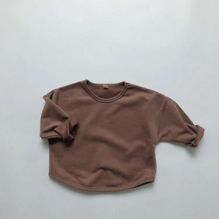 Solid Color Casual Pullover