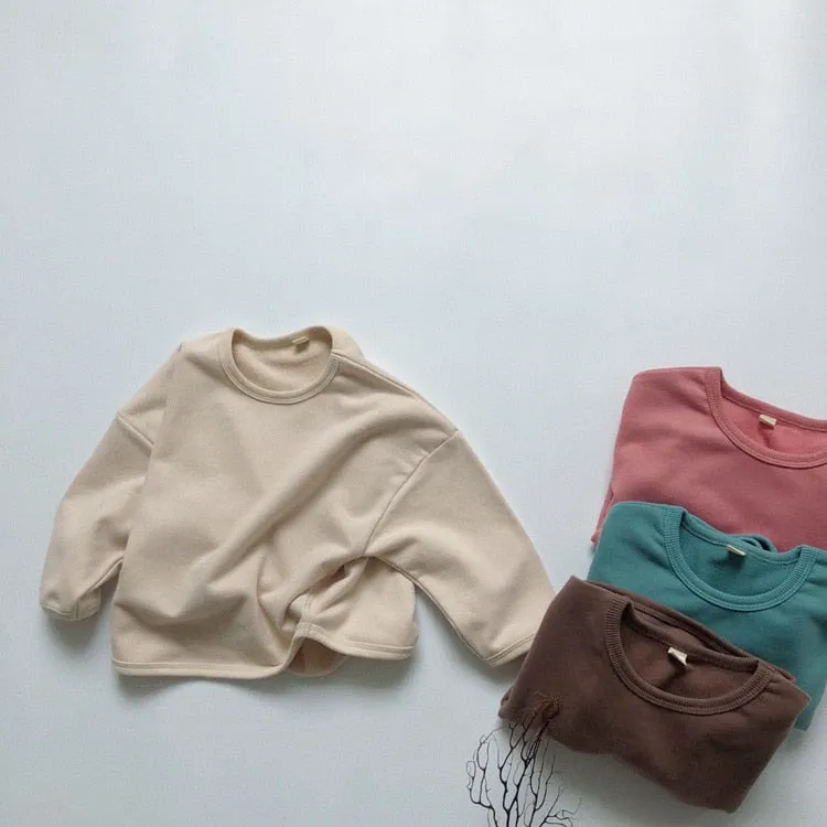 Solid Color Casual Pullover