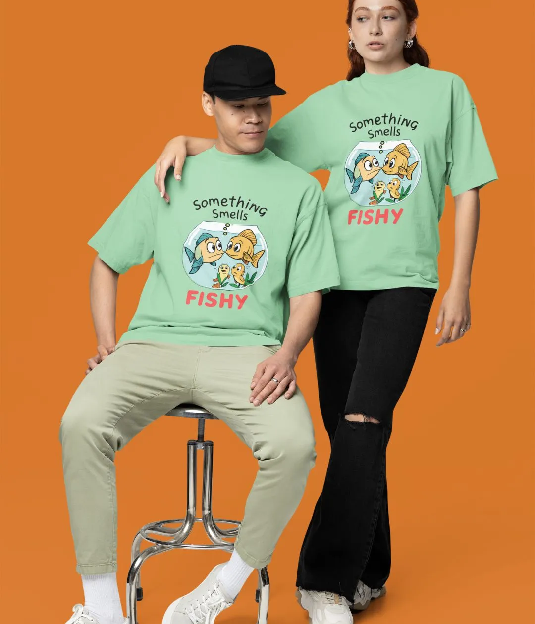Something Smells Fishy - Terry Oversized T-Shirt