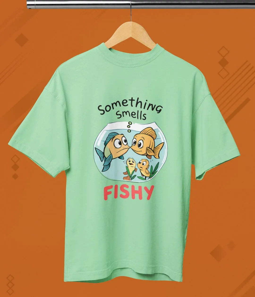 Something Smells Fishy - Terry Oversized T-Shirt