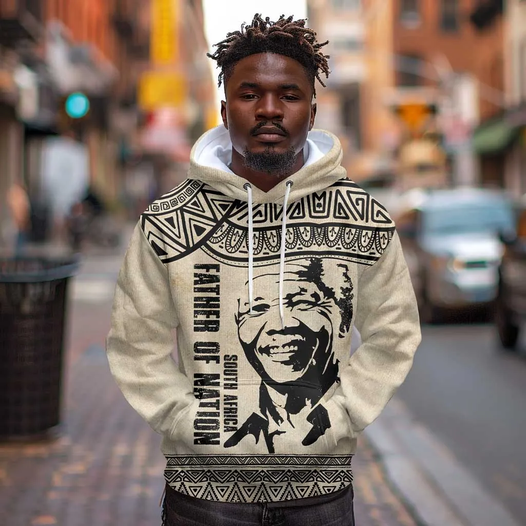South Africa Nelson Mandela - Father Of Nation Hoodie Vintage African Pattern LT14