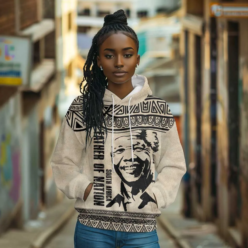 South Africa Nelson Mandela - Father Of Nation Hoodie Vintage African Pattern LT14