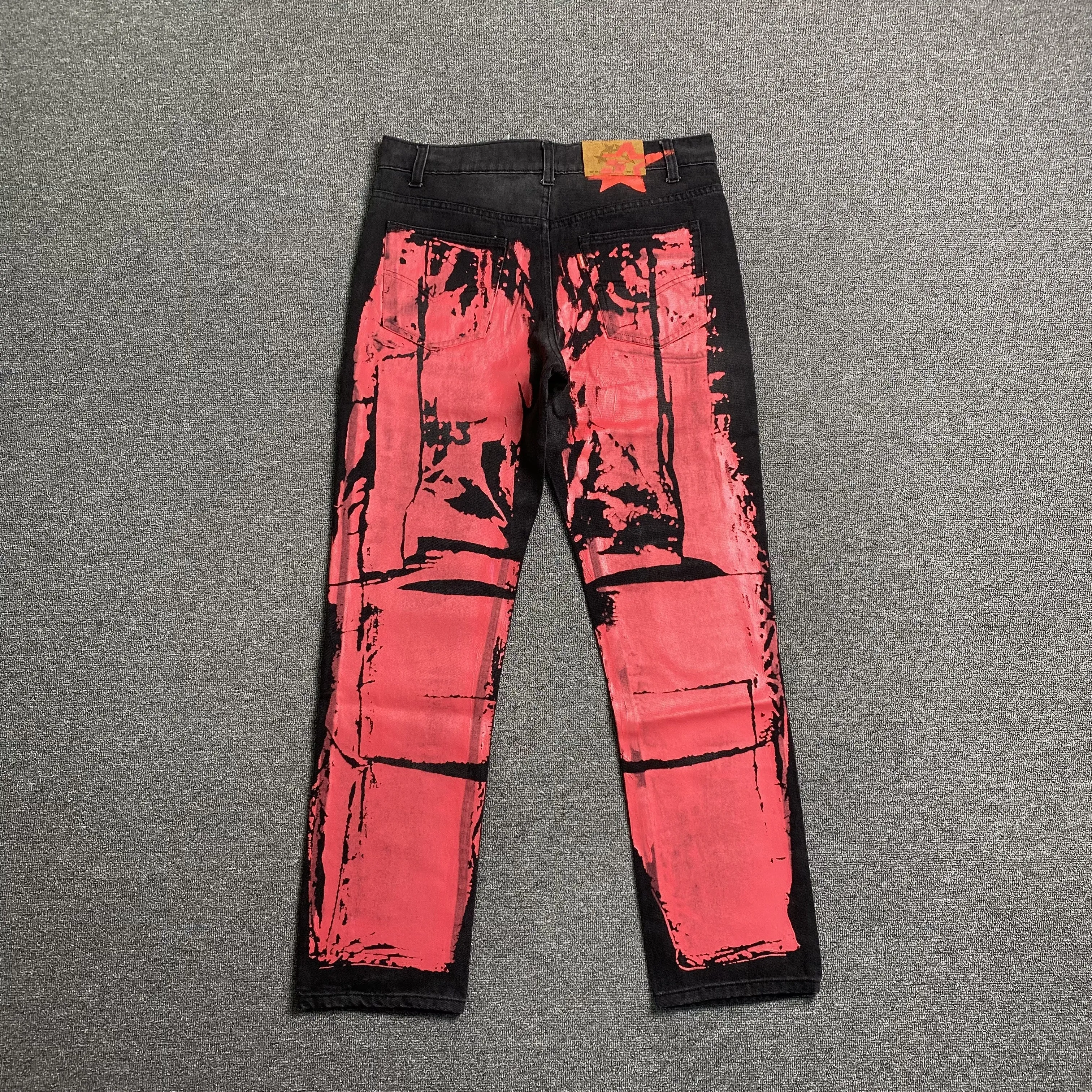 SP5DER PAINTED MOTO DENIM BLACK