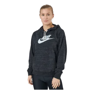 Sportswear Gym Vintage Women's Pullover Hoodie BLACK/WHITE