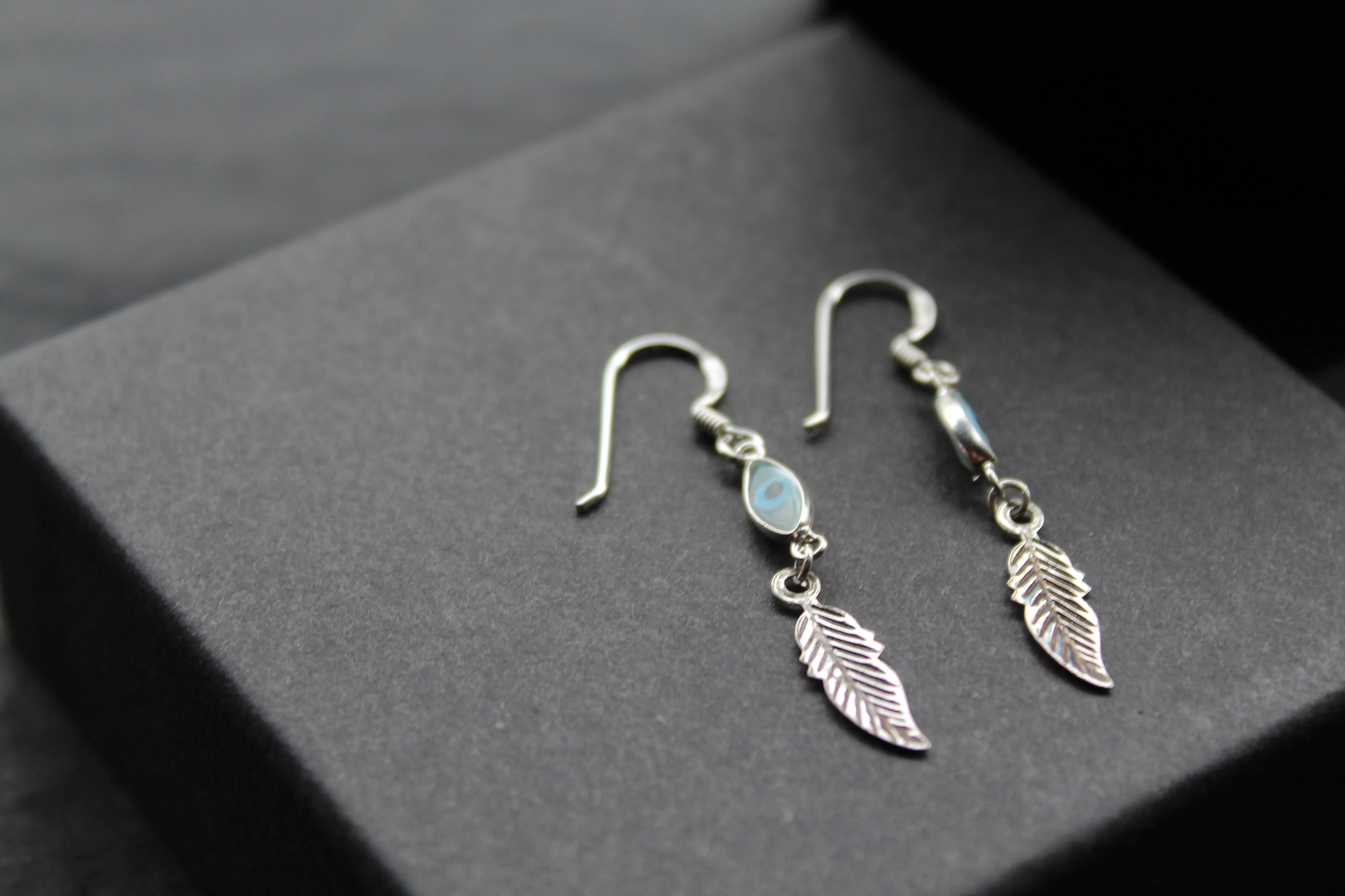 Sterling Silver Evil Eye Earrings