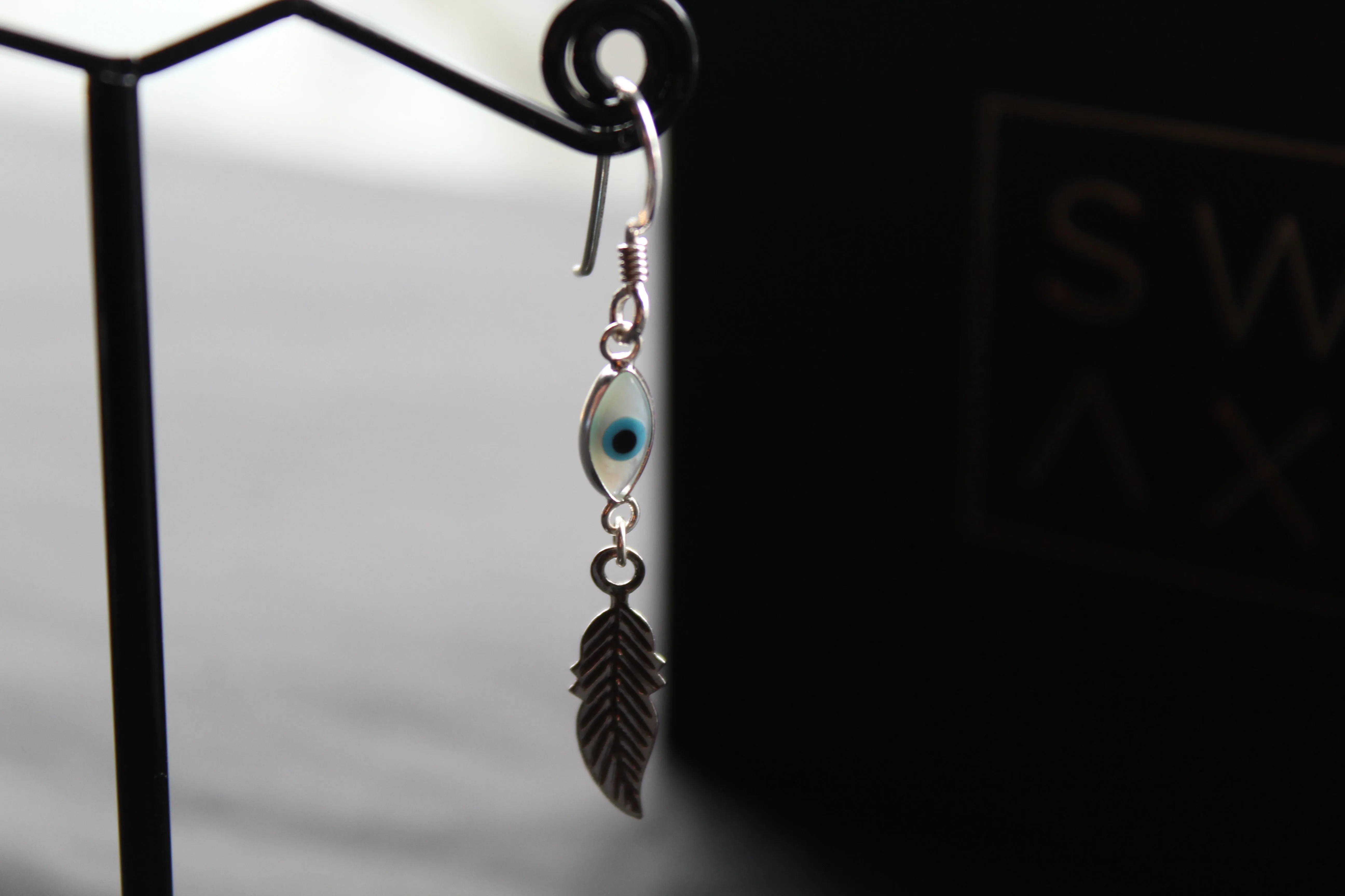 Sterling Silver Evil Eye Earrings