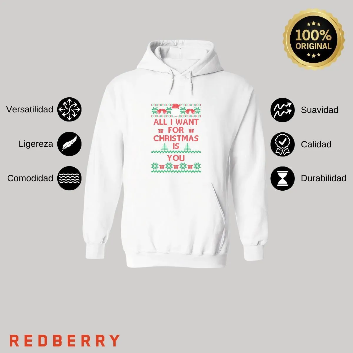 Sudadera Deportiva Mujer Navideña Hoodie 011