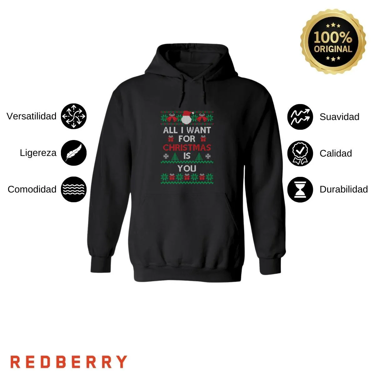 Sudadera Deportiva Mujer Navideña Hoodie 011