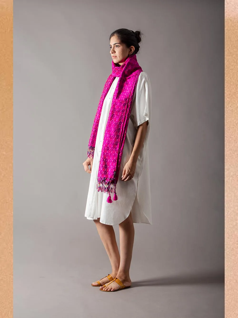 SUKETDHIR   I   SD Long Shirt Dress | Cotton Dt | White