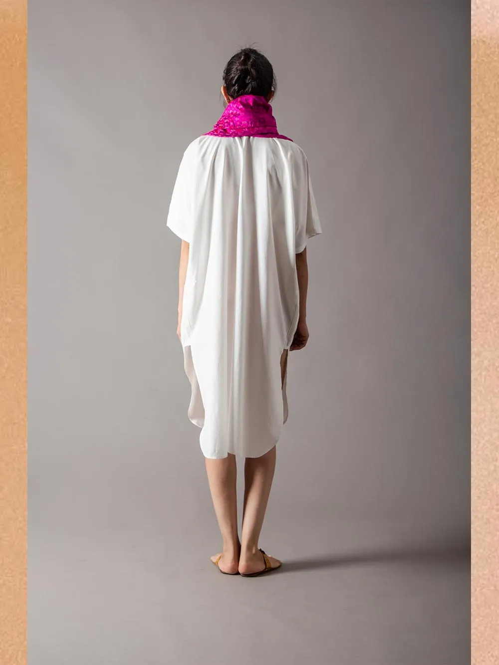 SUKETDHIR   I   SD Long Shirt Dress | Cotton Dt | White