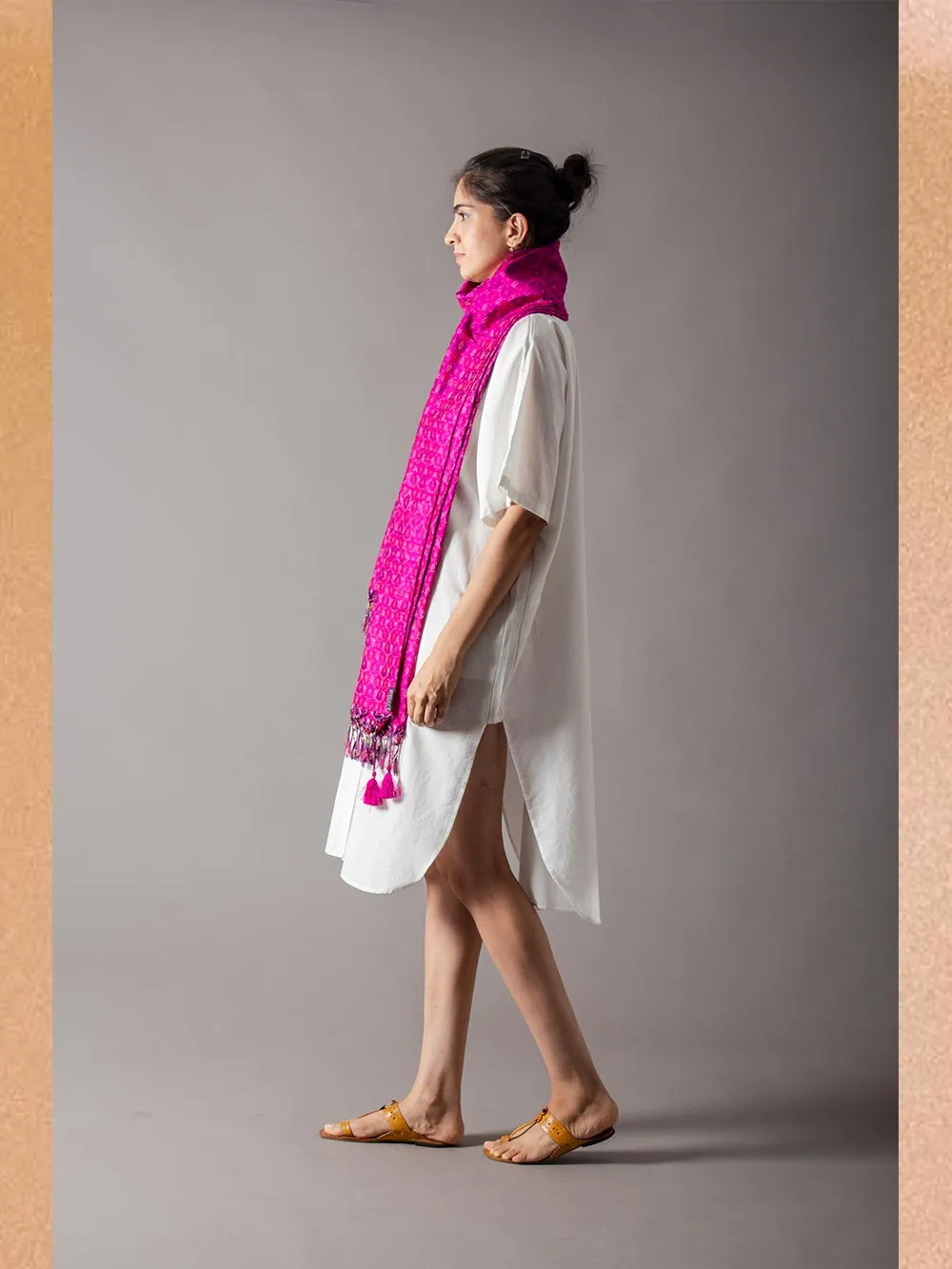 SUKETDHIR   I   SD Long Shirt Dress | Cotton Dt | White