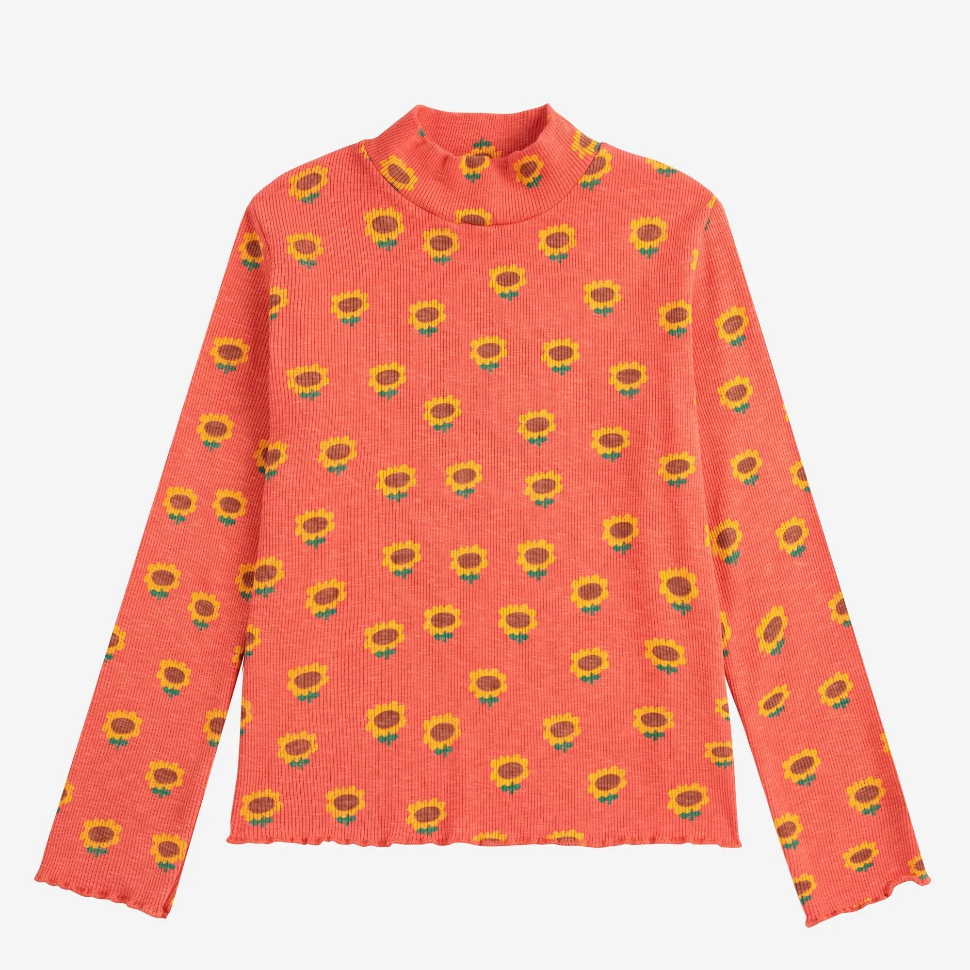 Sunflower All Over Turtleneck Tee by Bobo Choses