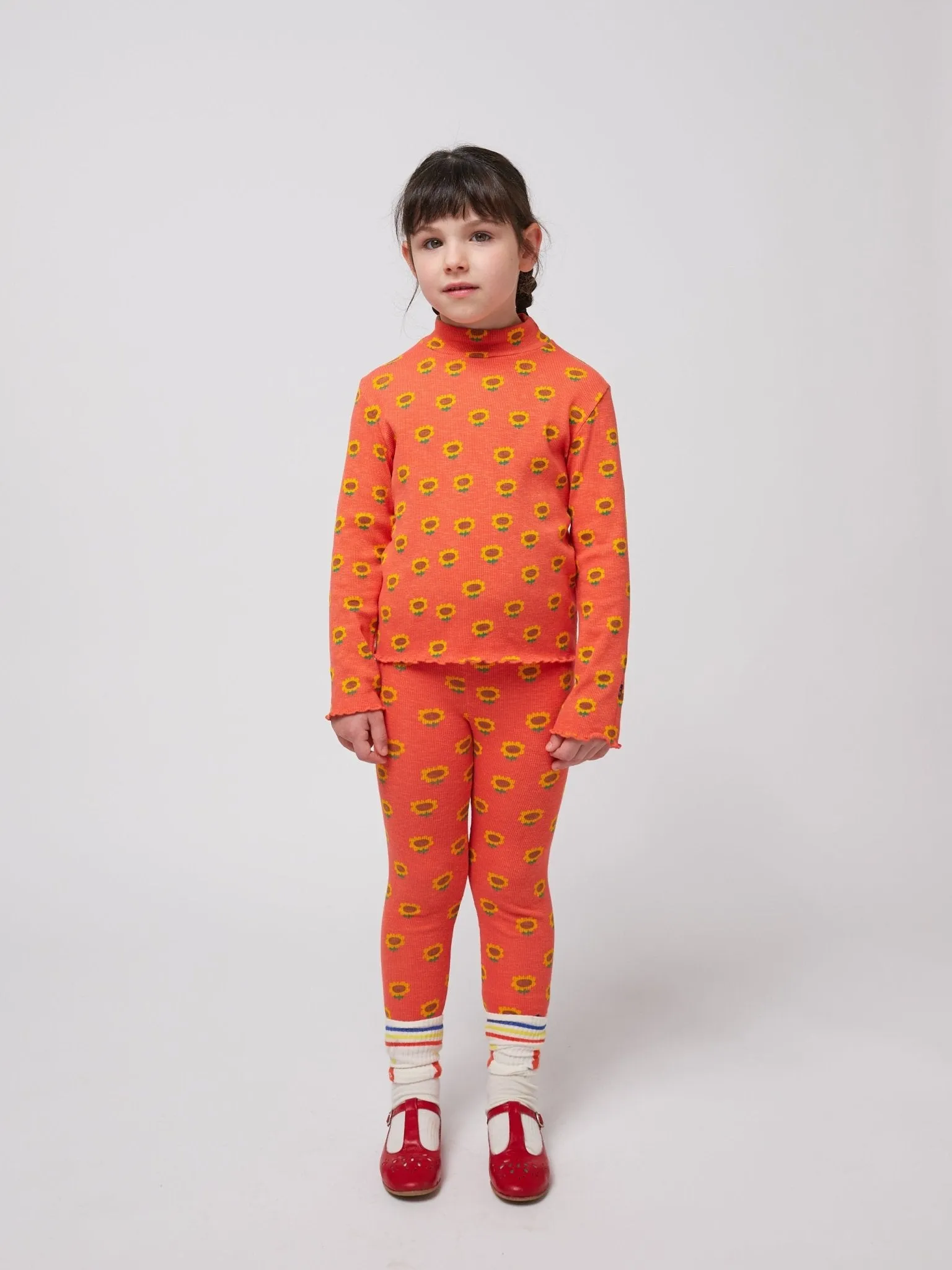 Sunflower All Over Turtleneck Tee by Bobo Choses