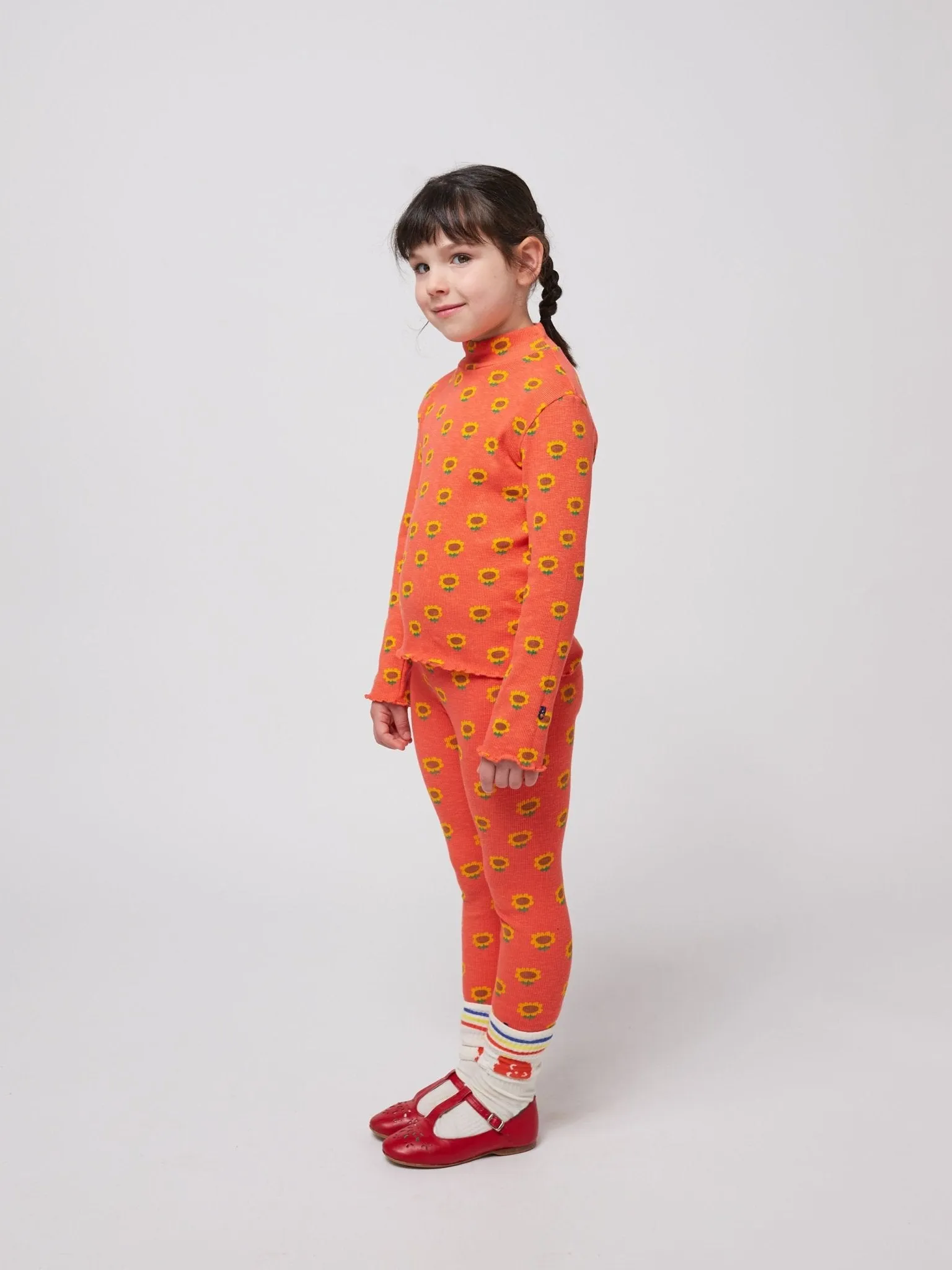 Sunflower All Over Turtleneck Tee by Bobo Choses