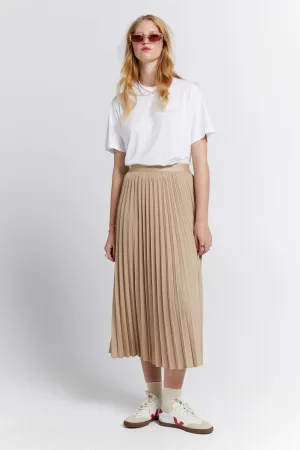 Sunray Pleated Skirt Champagne
