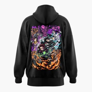 Tanjiro vs Swordsmith village demons Demon Slayer Oversized Hoodie