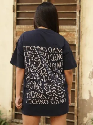 Techno Gang (Reflective) : Burger Bae Oversized  Tee For Men and Women