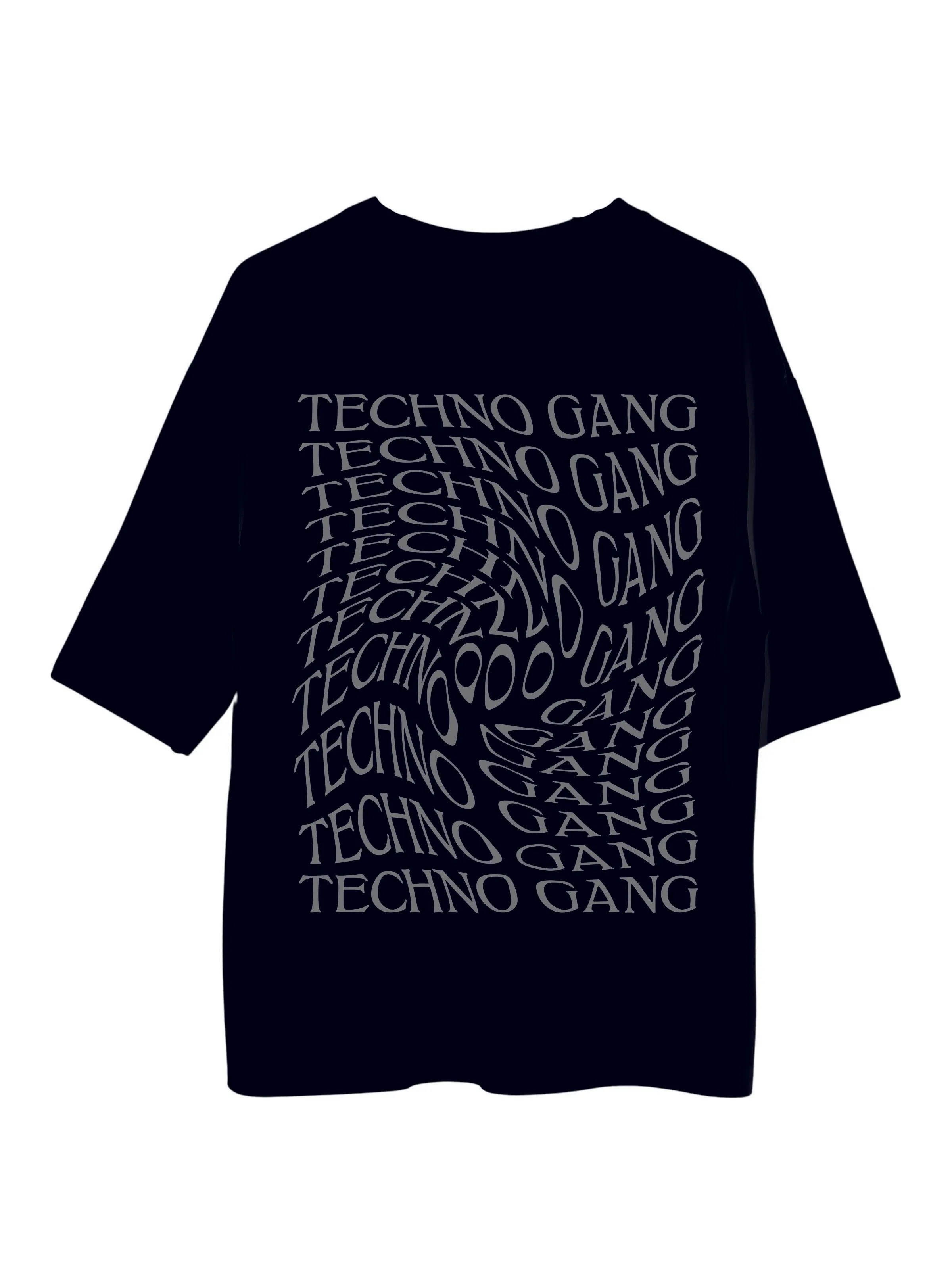 Techno Gang (Reflective) : Burger Bae Oversized  Tee For Men and Women