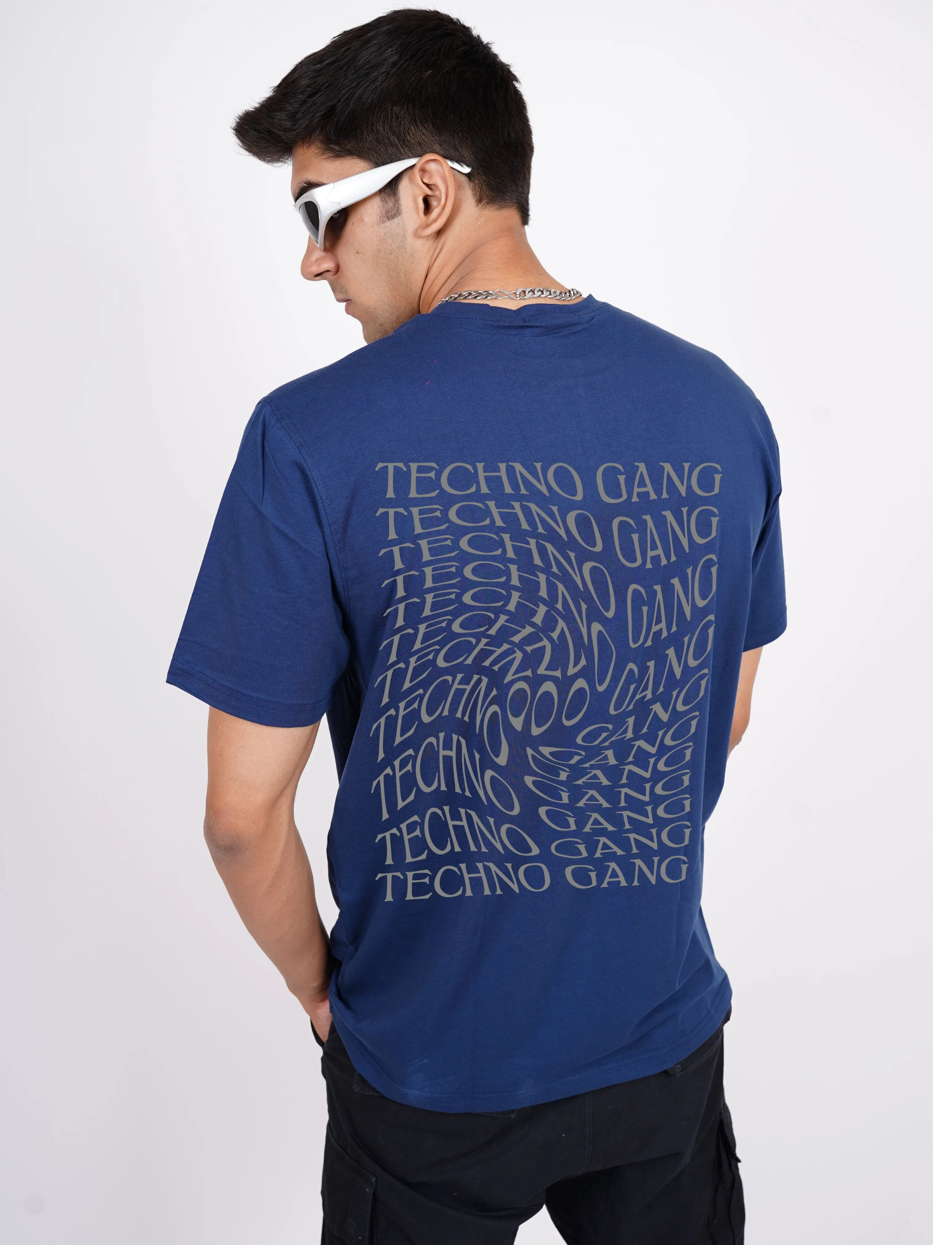 Techno Gang (Reflective) : Burger Bae Oversized  Tee For Men and Women