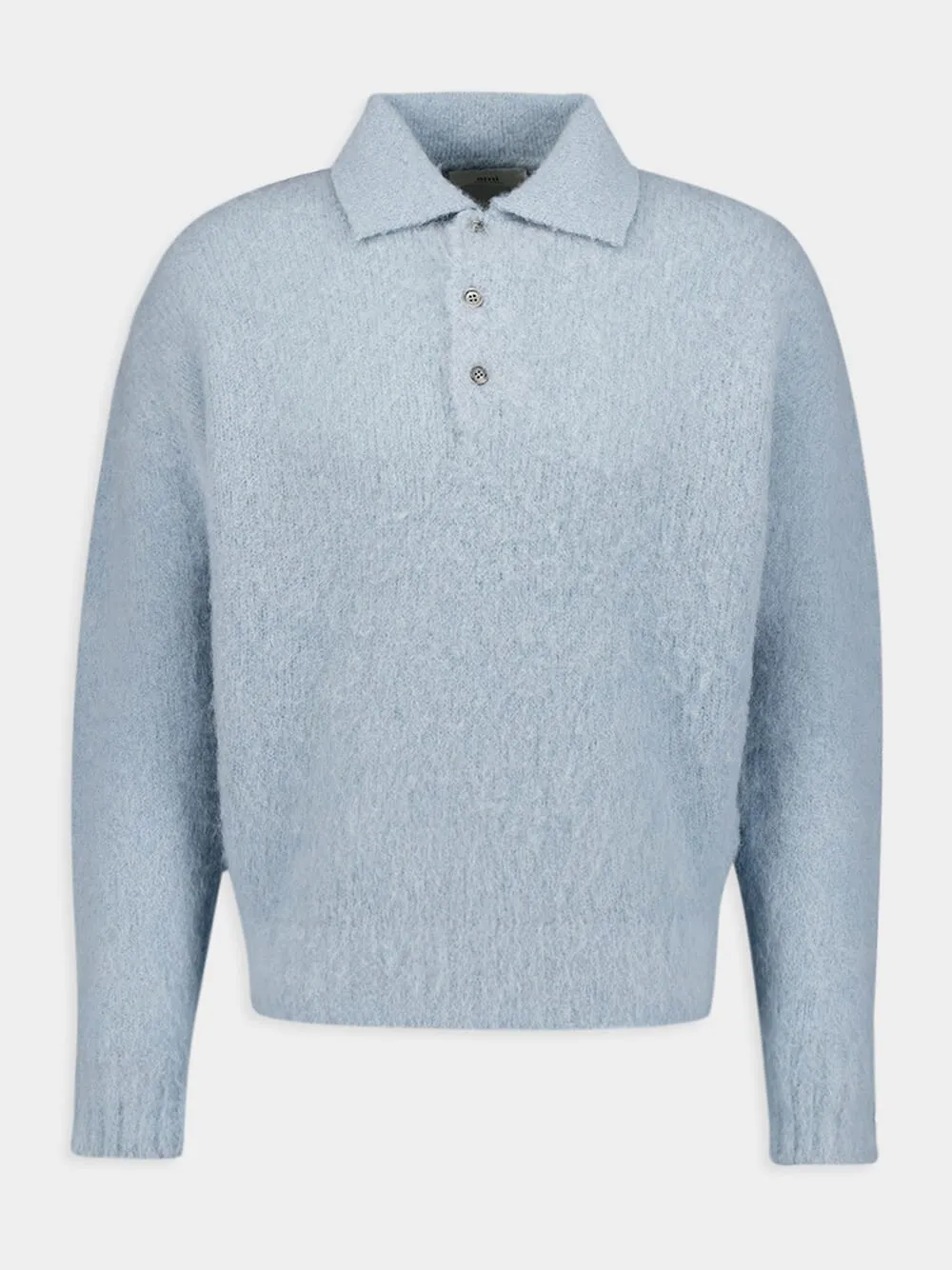 Textured Alpaca Polo Shirt