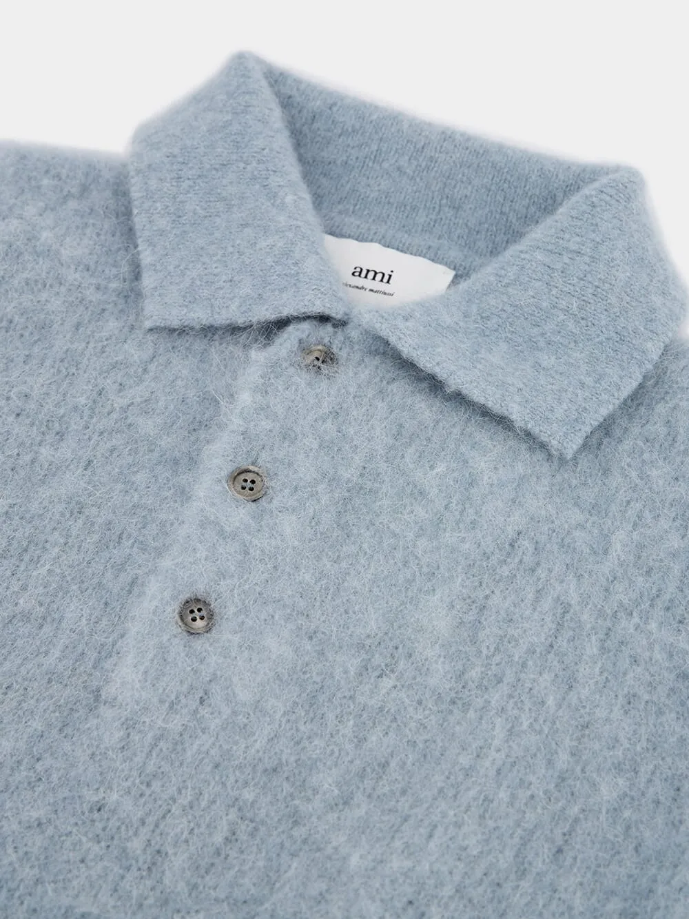 Textured Alpaca Polo Shirt
