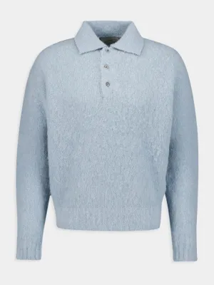 Textured Alpaca Polo Shirt