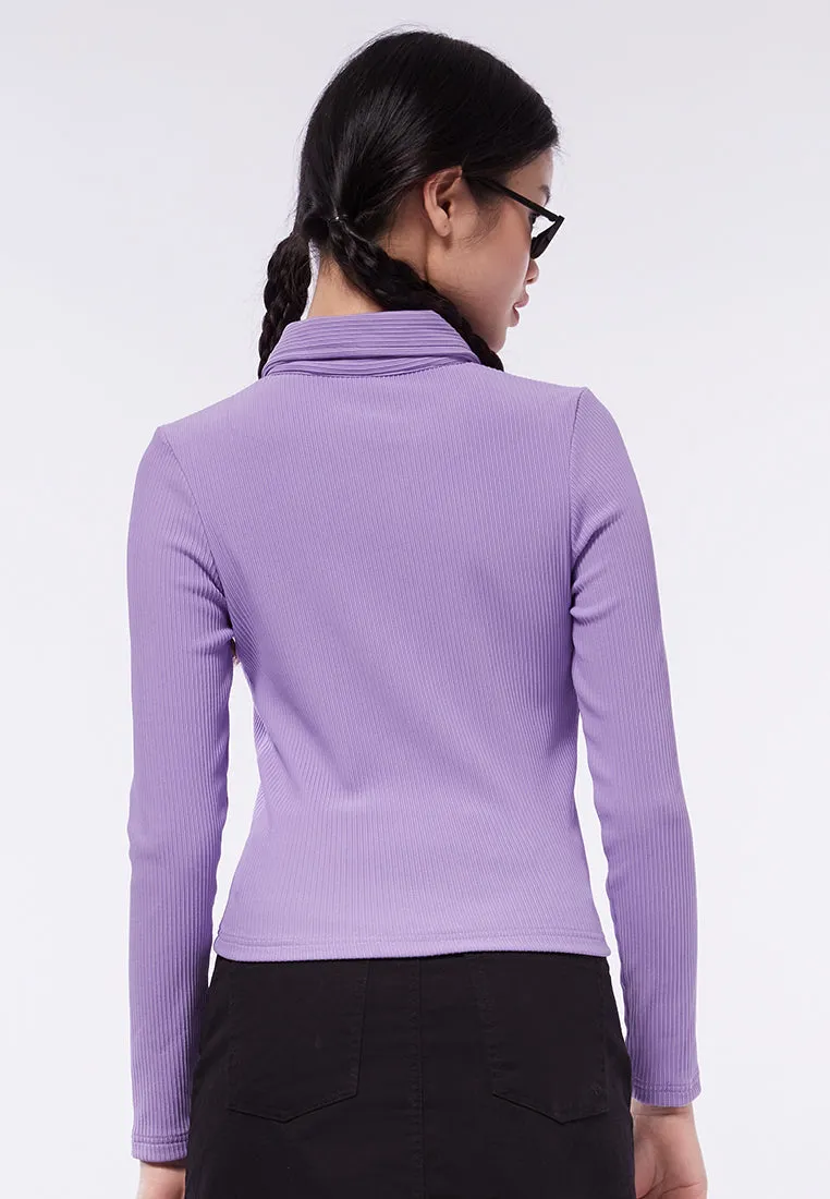 Textured Long Sleeve Top