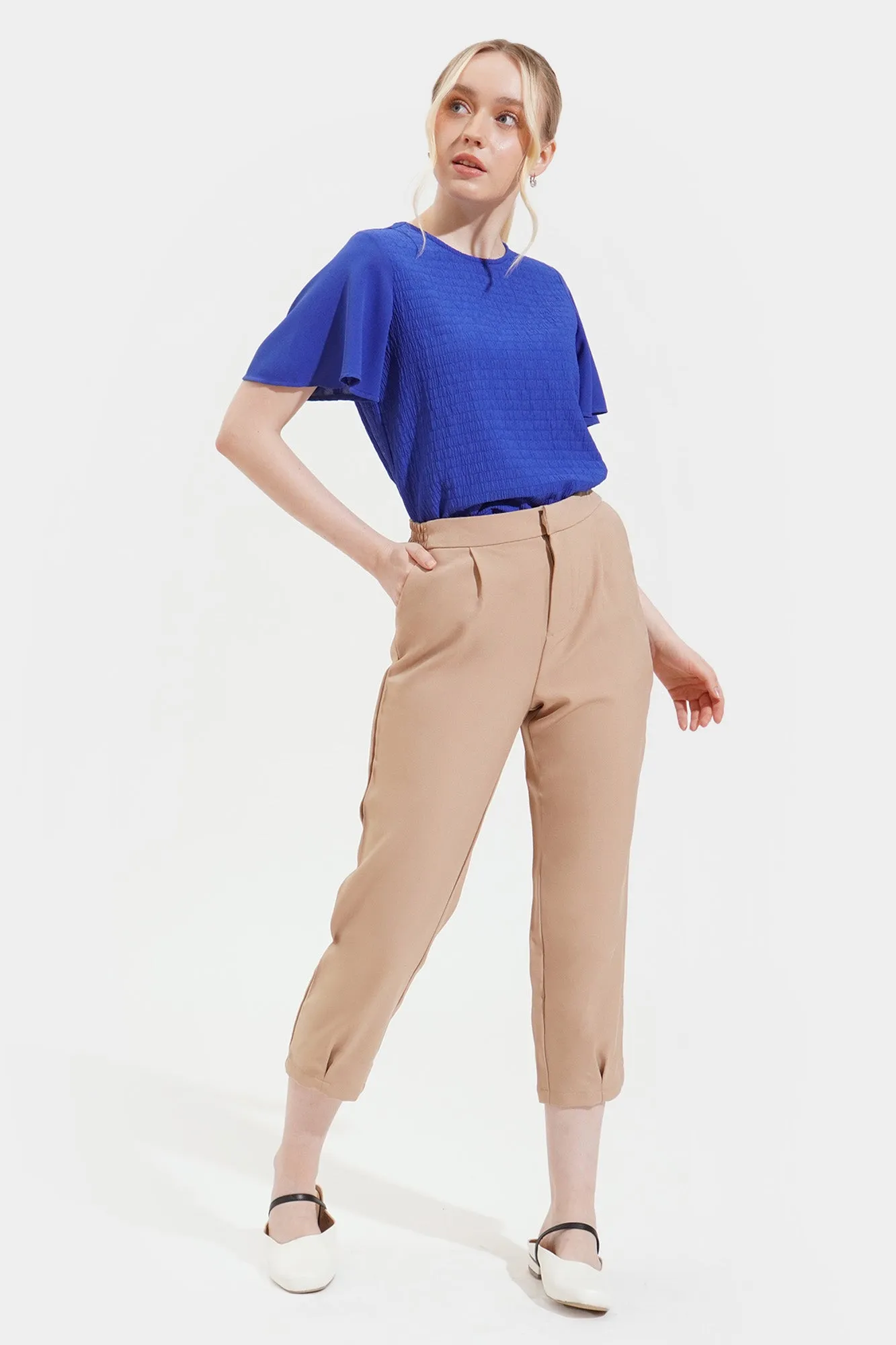 Textured Puff Sleeve Top