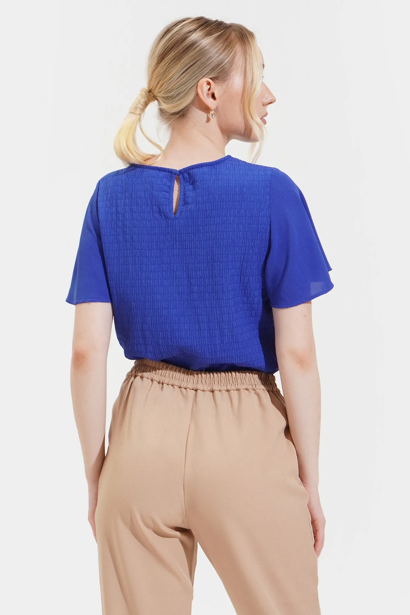 Textured Puff Sleeve Top