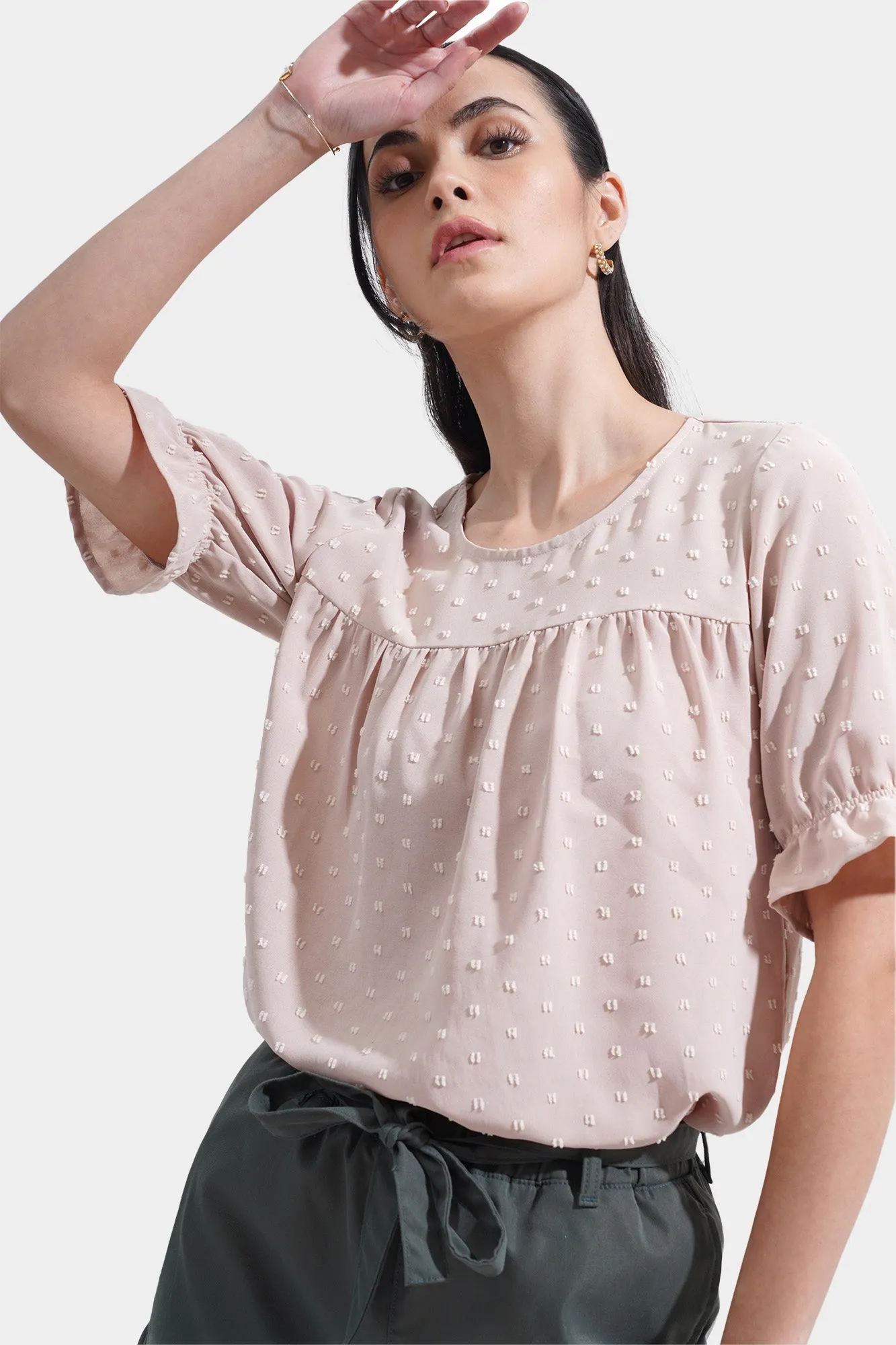 Textured Shirring Top
