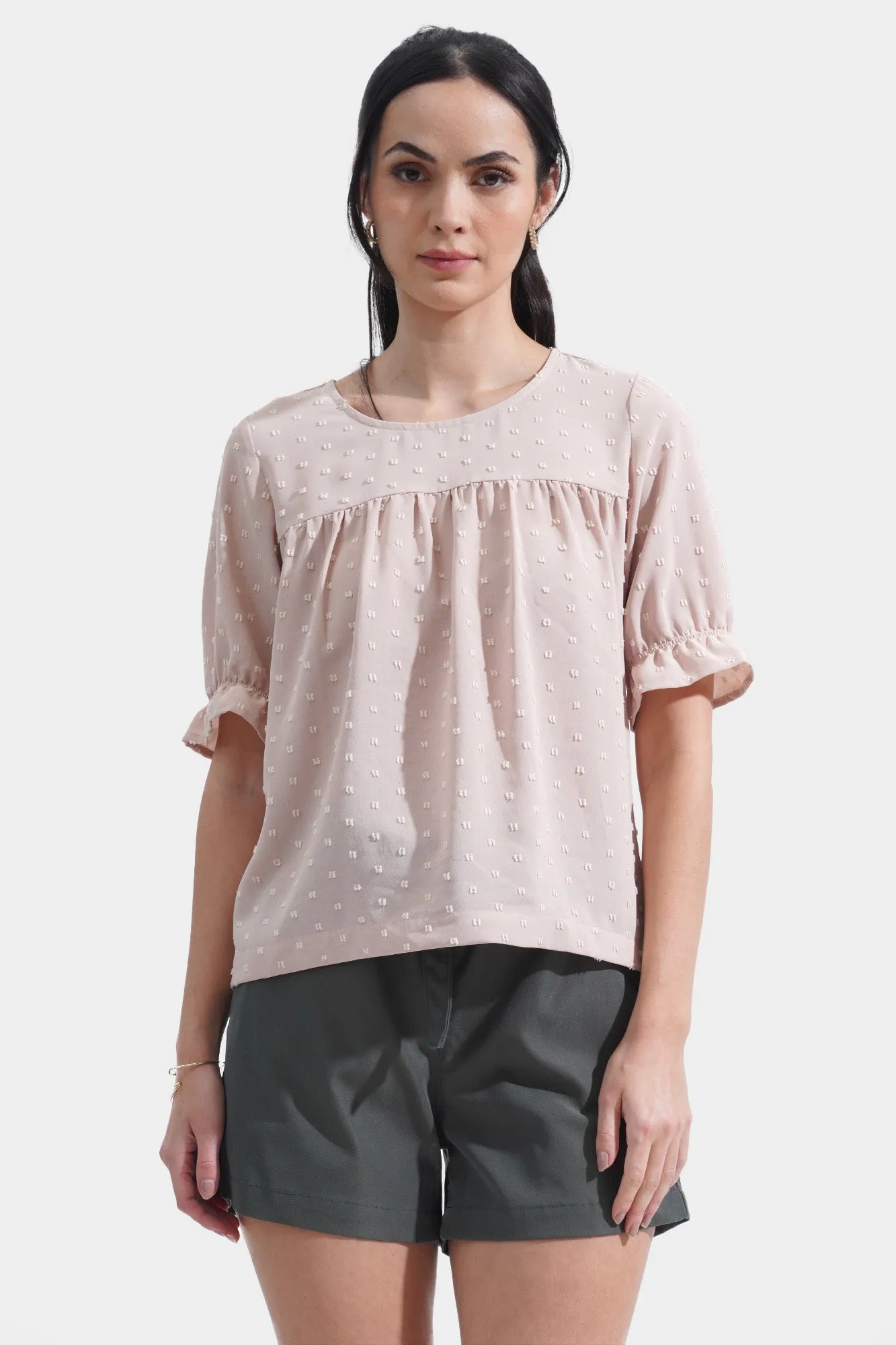 Textured Shirring Top