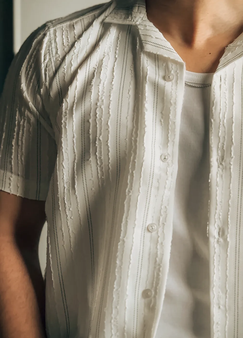 Textured Shirt- White