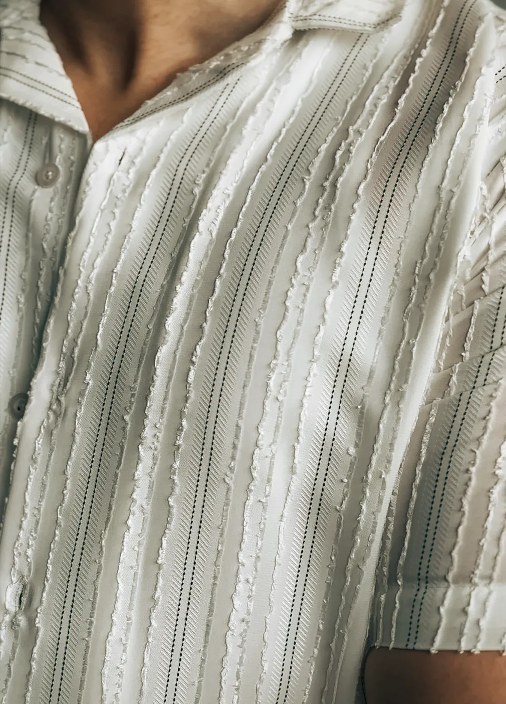 Textured Shirt- White
