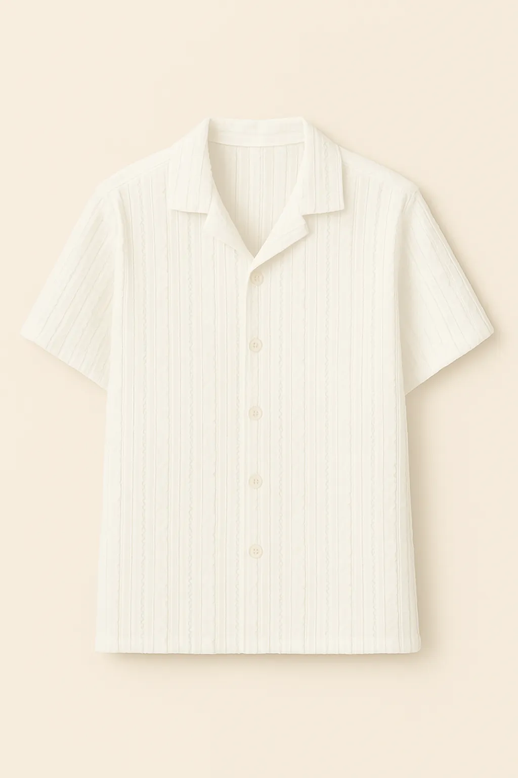 Textured Shirt- White