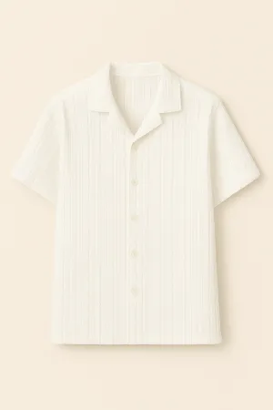 Textured Shirt- White
