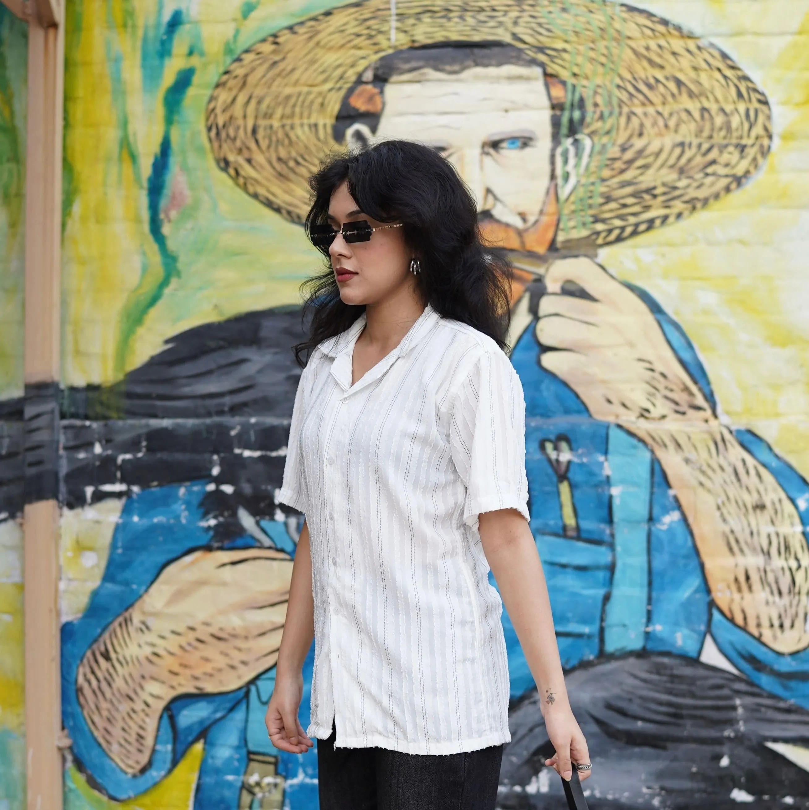 Textured Shirt- White