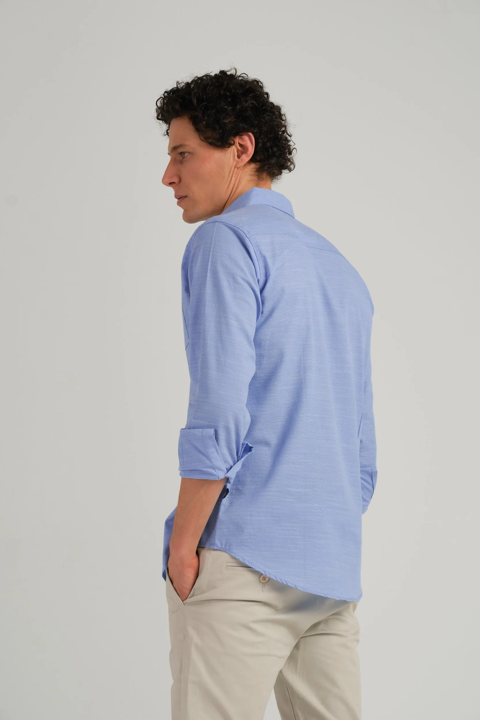 TEXTURED SLIM FIT WOVEN SHIRT