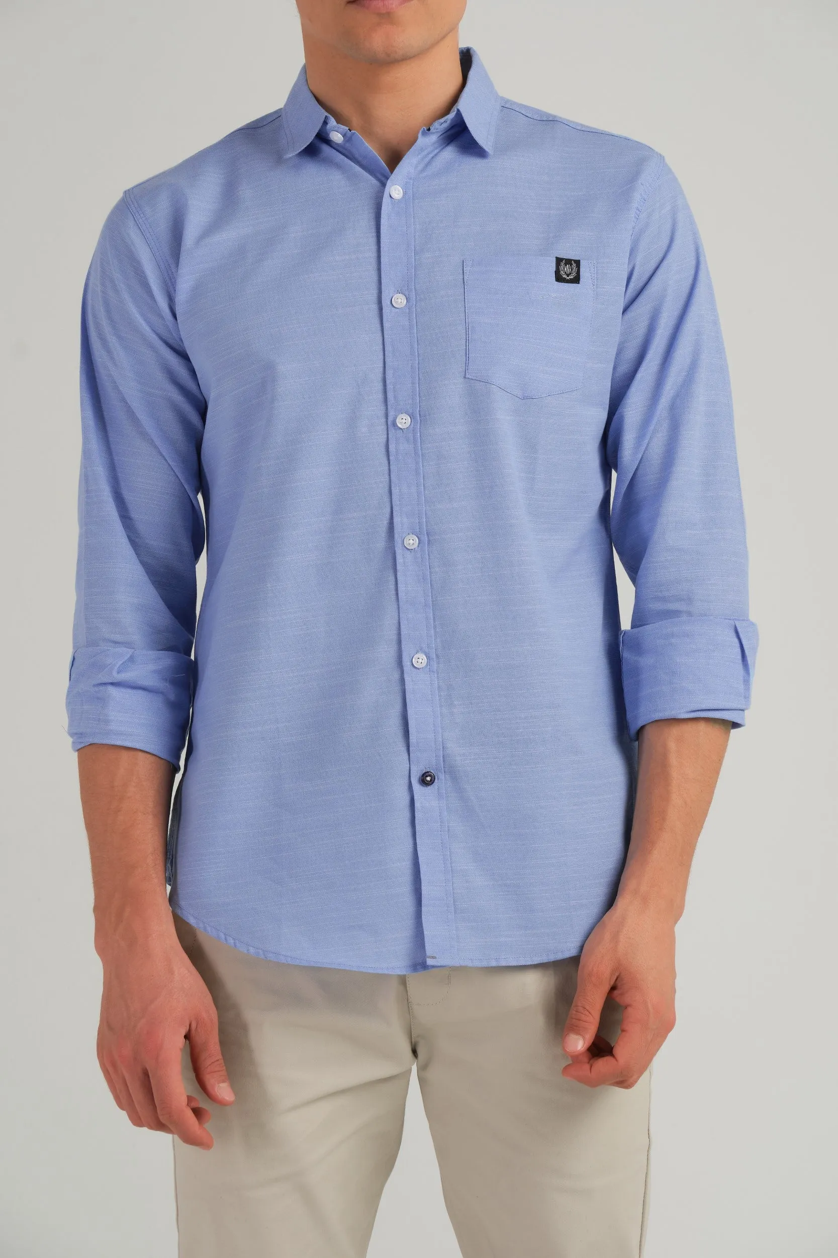 TEXTURED SLIM FIT WOVEN SHIRT