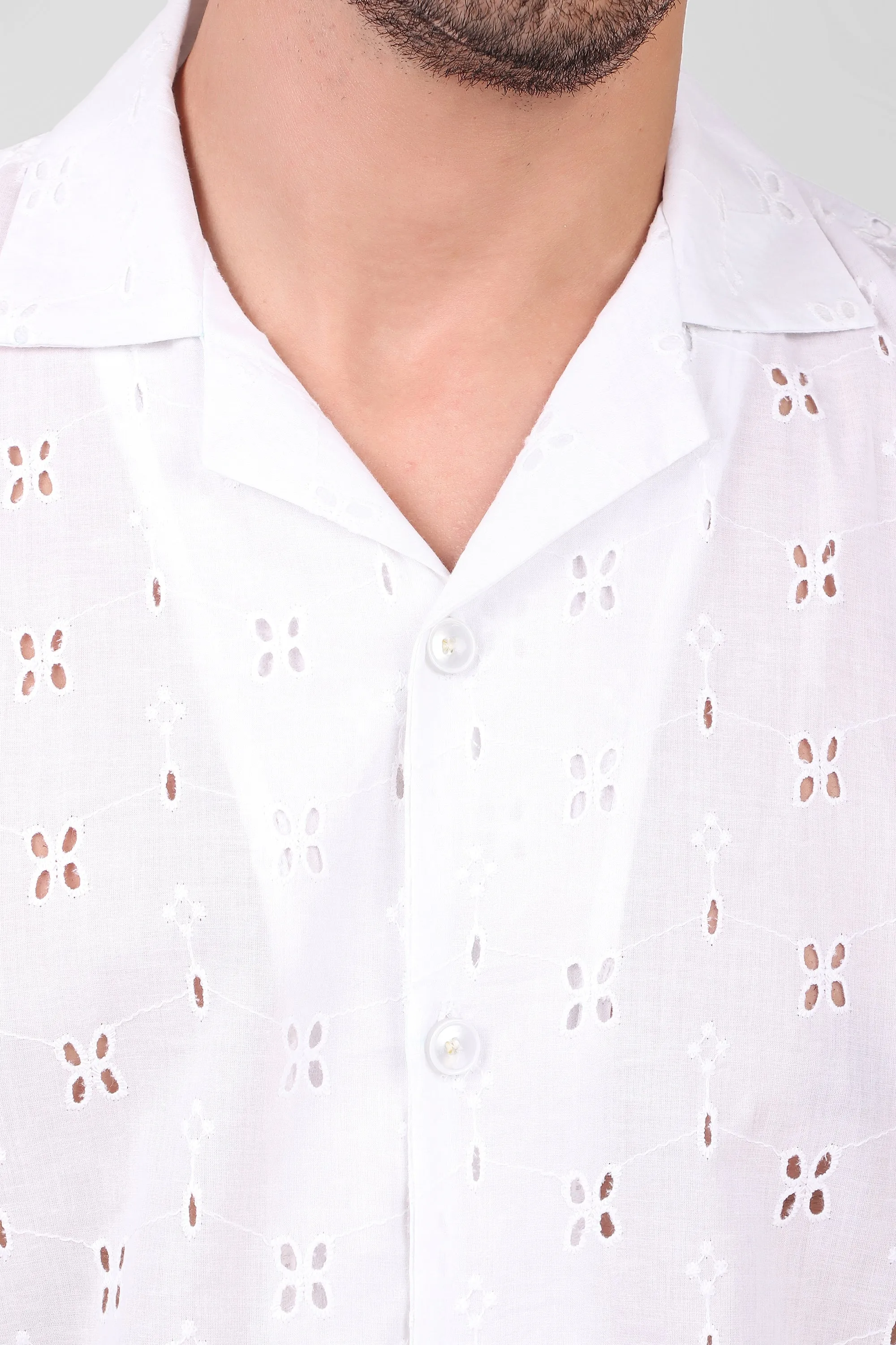 Textured White Shirt