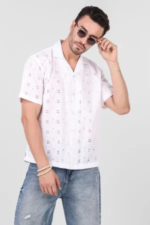 Textured White Shirt