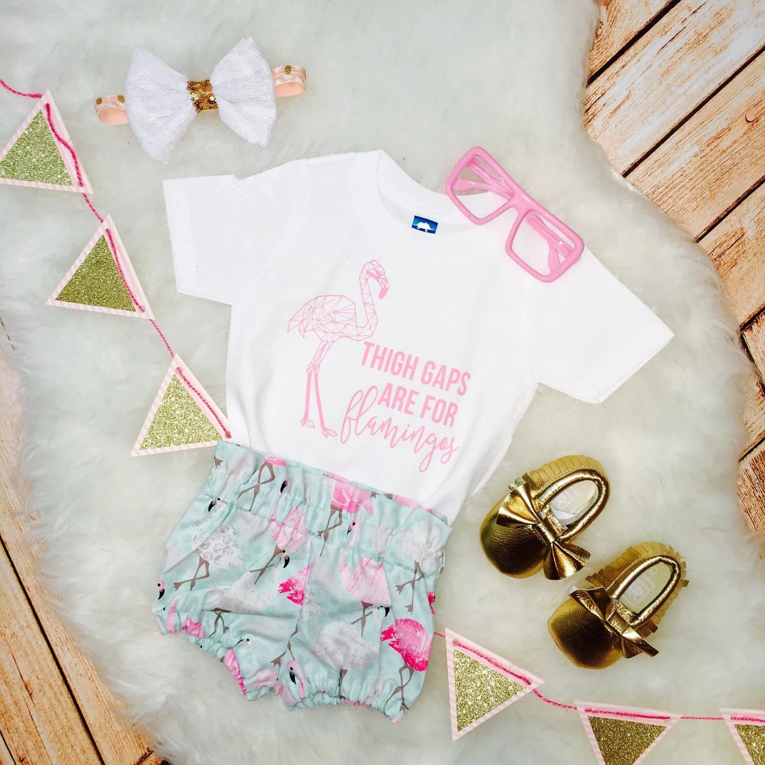 Thigh Gaps are for Flamingos Kids Sassy Tee