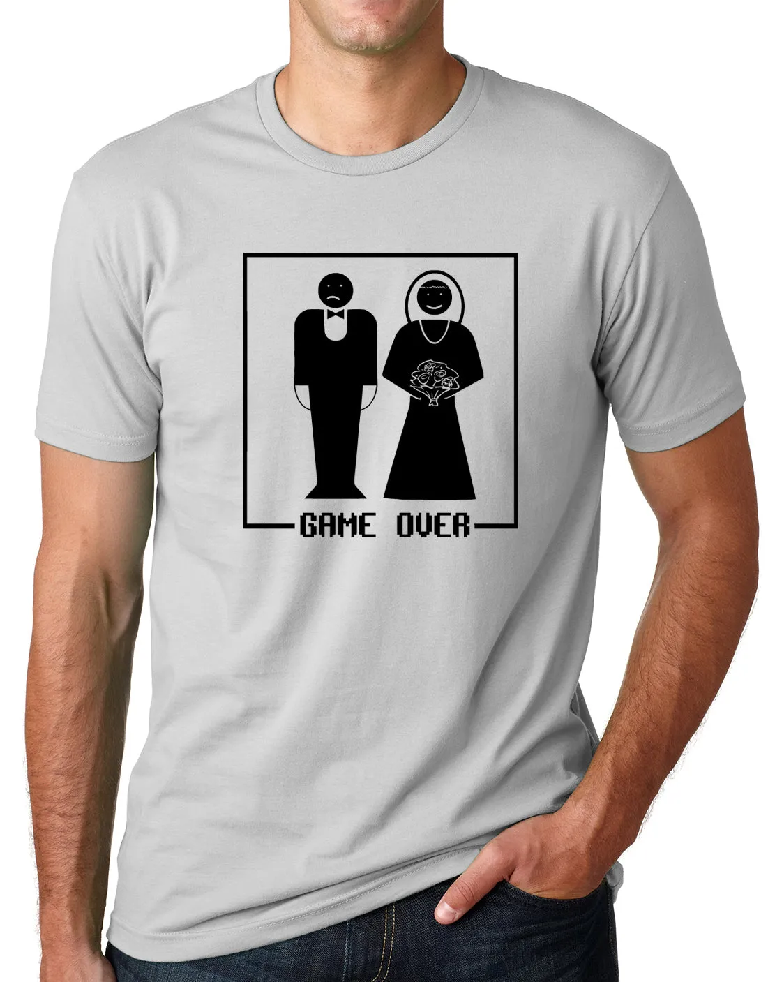 Think Out Loud Apparel Game Over Funny Marriage T Shirt Wedding Humor Tee Shirt