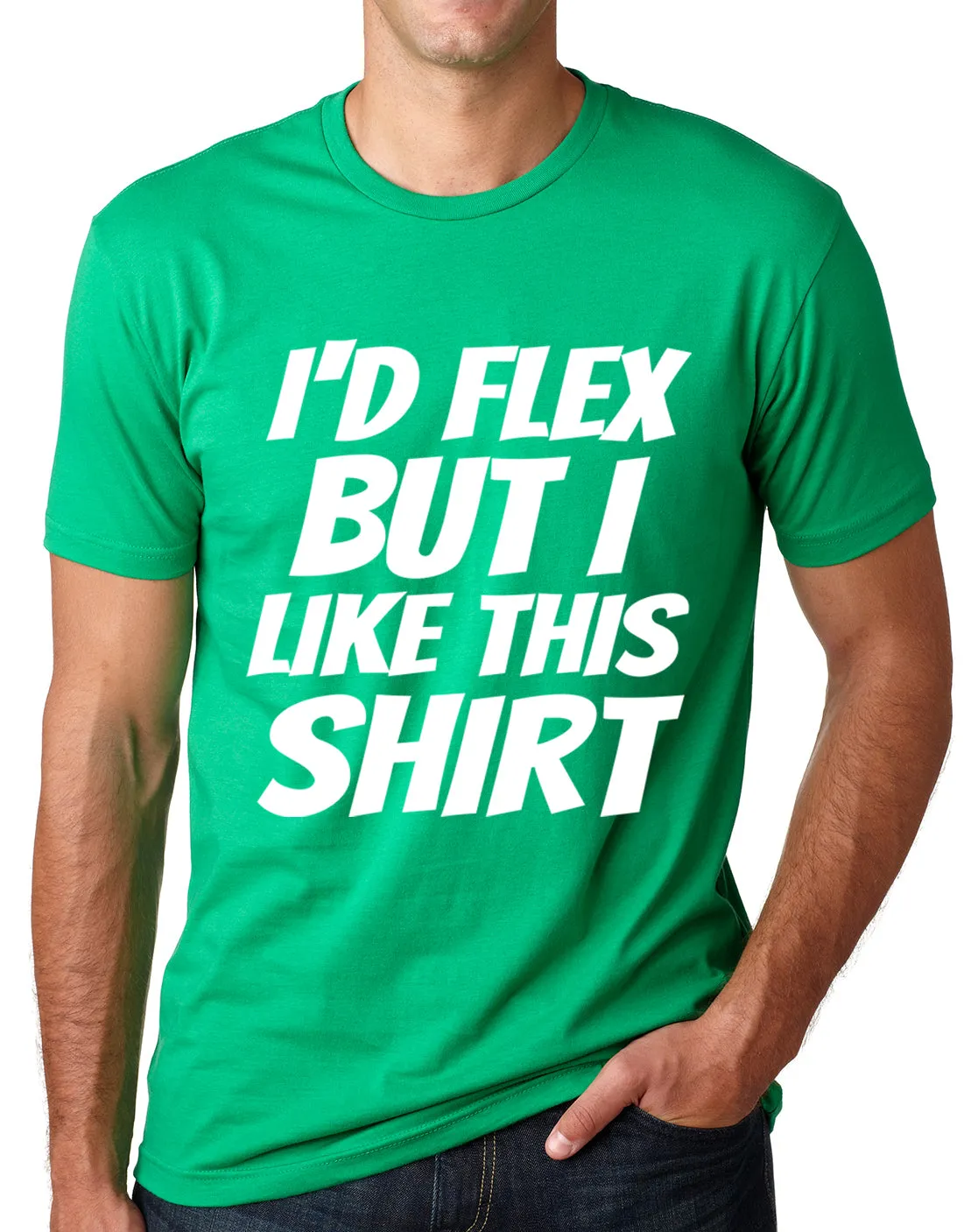 Think Out Loud Apparel I'd Flex But I Like This Shirt Funny shirt Mucles Humor tee