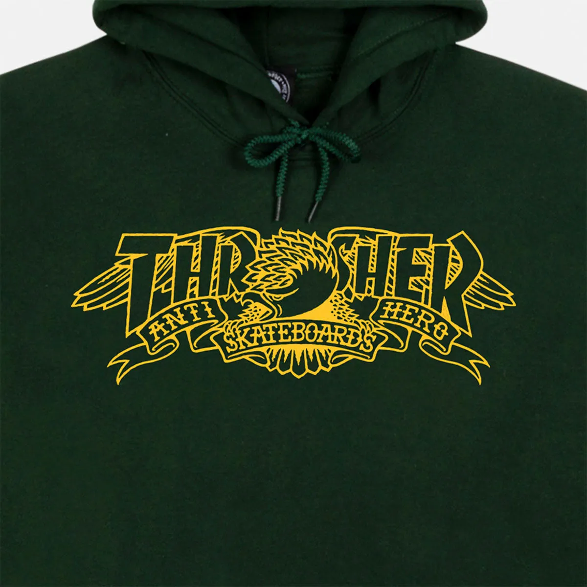 Thrasher - Anti Hero Mag Banner Hoodie Forest Green