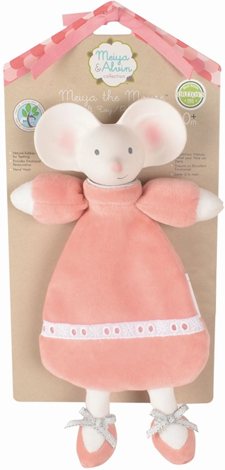 Tikiri Natural Rubber Head Organic Cotton Soft Toy Meiya Lovey