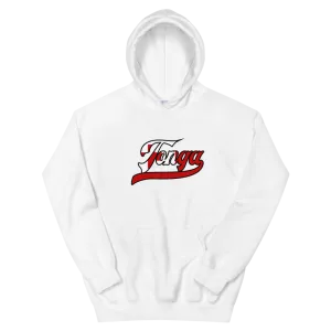Tonga Script ~ Flag with Black Border *ADULT HOODIE*