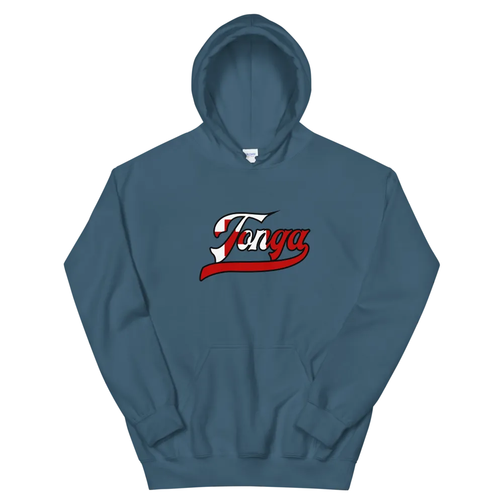 Tonga Script ~ Flag with Black Border *ADULT HOODIE*