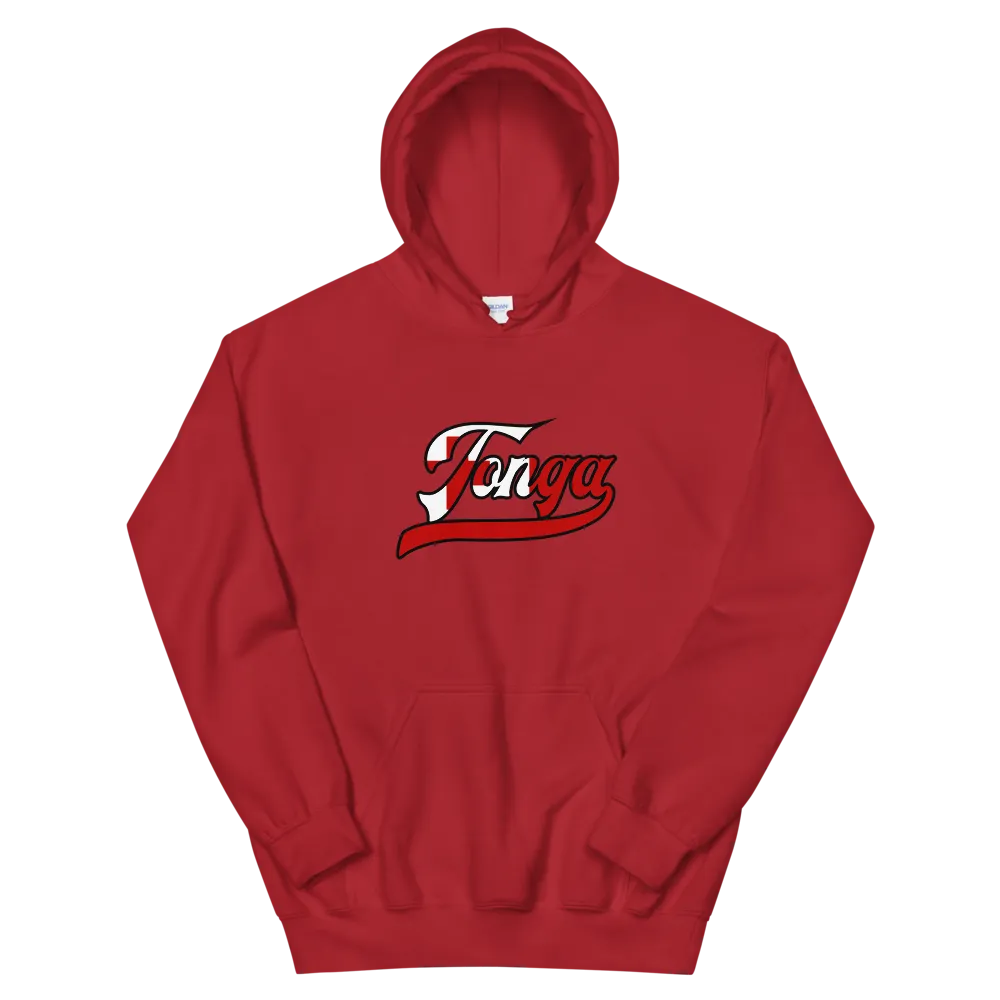 Tonga Script ~ Flag with Black Border *ADULT HOODIE*